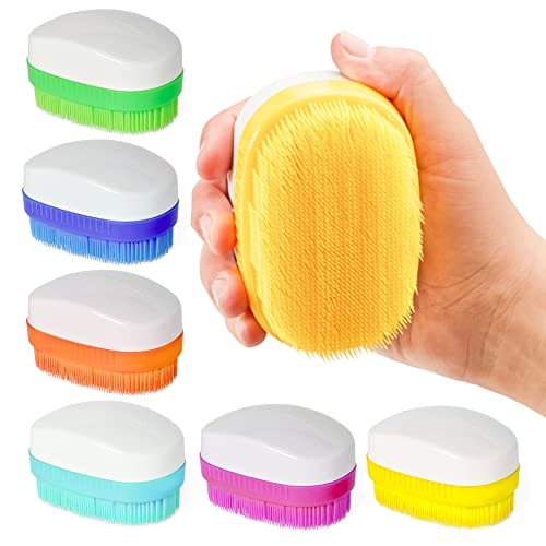 Wilbarger Method Therapy Sensory Brush Set, 6-Pack, Calming Occupational and Sensory Tools with Deep Pressure Massage, Large Oval Handle, Soft Bristles, Fun Colors