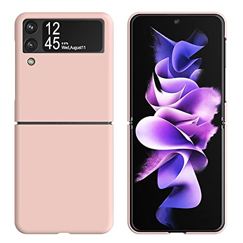 Case for Samsung Galaxy Z Flip 3 5G 2021, Slim Fit Matte PC Cover Phone Case for Galaxy Z Flip3 - Pink