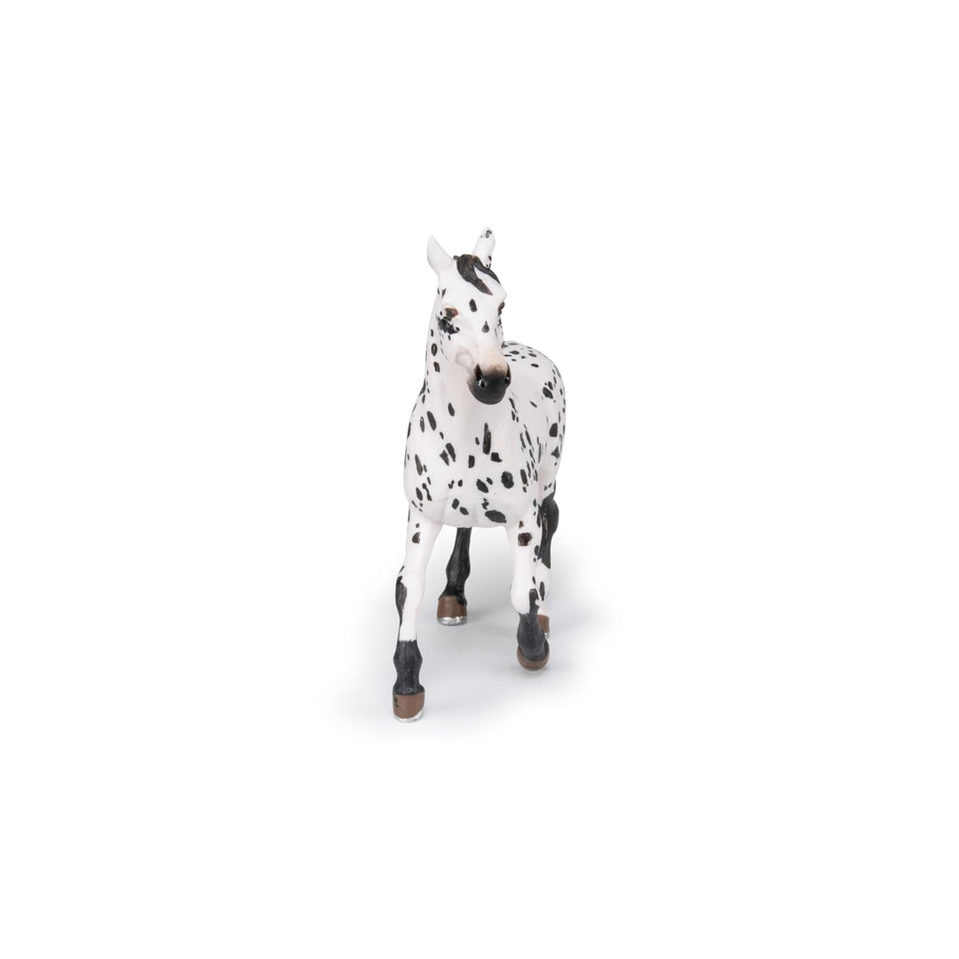 - Hand-Painted - Figurine - Horses,Foals and Ponies - Black Appaloosa Horse Figure-51539 - Collectible - for Children - Suitable for Boys and Girls - from 3 Years Old