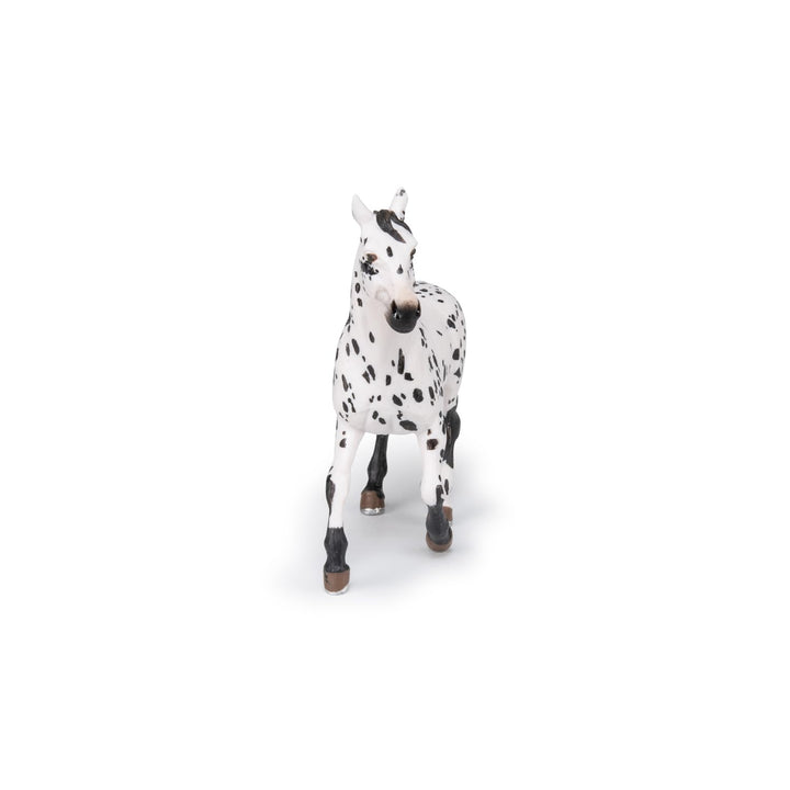 - Hand-Painted - Figurine - Horses,Foals and Ponies - Black Appaloosa Horse Figure-51539 - Collectible - for Children - Suitable for Boys and Girls - from 3 Years Old