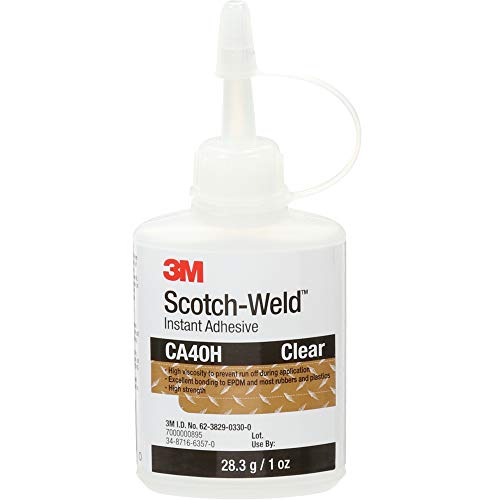 Scotch-Weld Instant Adhesive CA40H, Clear, 1 fl oz Bottle, 62382903300