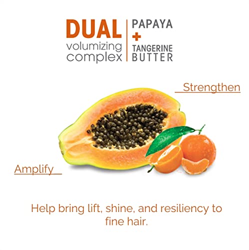 2chic Ultra-Volume Foam Styling Mousse - Daily Volumizing Formula with Papaya & Tangerine Butter, Promotes Weightless Control for Fine Limp Thin Hair, No Parabens, Color Safe - 7 oz