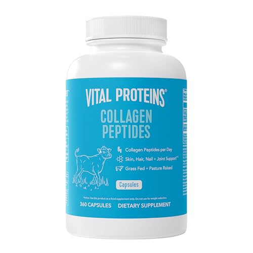 Collagen Pills Supplement (Type I, III), 360 Collagen Capsules, 3300mg Serving Help Support Healthy Hair, Collagen Supplement