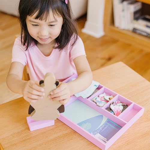 Melissa &amp; Doug Disney Cinderella Magnetic Dress-Up Wooden Pretend Play Set (30+ pcs) - Toys, Princess Dress Up Doll For Preschoolers And Kids Ages 3+