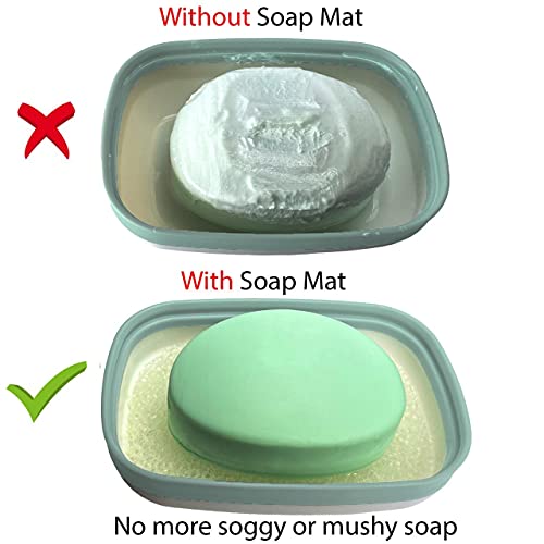 2Pack Travel Soap Holders, Soap Bar Box Dish Container Case, with Sponge Saver&amp; Band, for Gym, Travel (Pink &amp; Green)