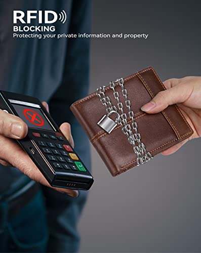 Swallowmall Mens Wallet Rfid Blocking Leather Wallet fo