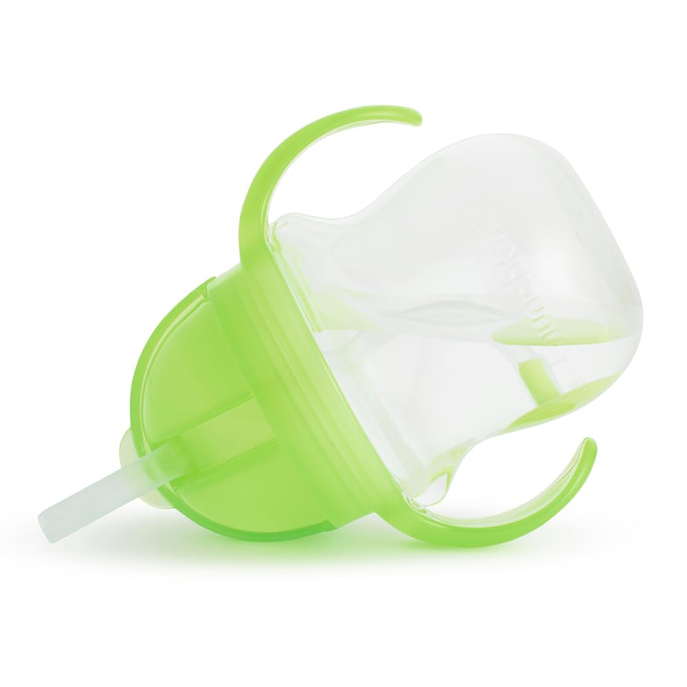 Munchkin® Any Angle™ Sippy Cup for Toddlers, Weighted Straw Trainer Cup with Click Lock™ Lid, 7 Ounce, Green