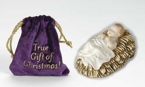 Baby Jesus in Velvet Bag The True Gift of Christmas