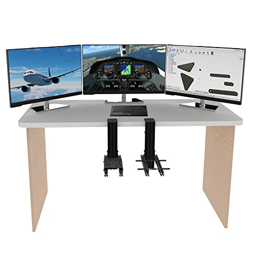 2 Set The Desk Mount for The Flight Sim Game Joystick, Throttle and Hotas Systems Compatible with Logitech X56, X52, X52 Pro, Thrustmaster T-Flight Hotas,Thrustmaster T.16000M, Thrustmaster TCA