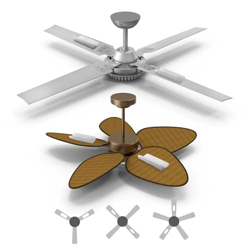 Ceiling Fan Blade Air Filter - Dust &amp; Allergen Catcher - Easy-Attach - Blade Filters for Any Fan Size - Reduce Airborne Particles - Made in USA (1 Pack w/ 2 Filters)