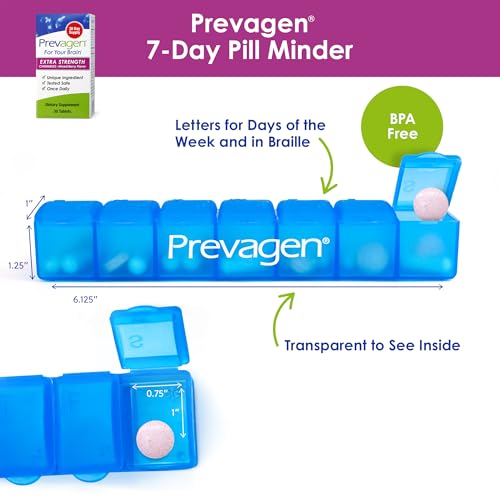 Extra Strength 20mg, 30 Chewables |Mixed Berry| with Apoaequorin & Vitamin D and 7-Day Pill Minder