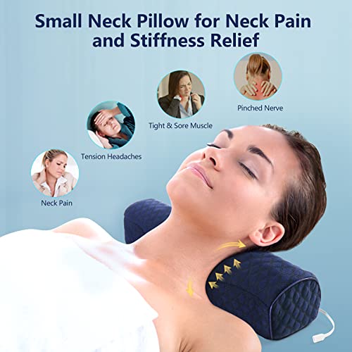 Neck Roll Pillows for Pain Relief Sleeping, Heated Memo