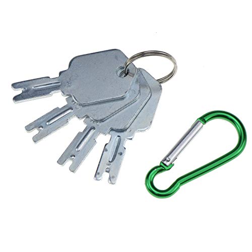 4PCS Forklift Equipment Ignition Keys with Key Chain 166 1430 186304 51335040 A214062 for Clark Yale Hyster Komatsu Gehl Crown