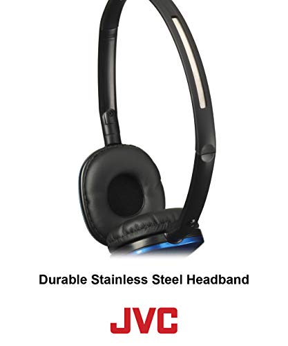 Blue Flat and Foldable Colorful Flats On Ear Headphone with 3.94 foot Gold Plated Phone Slim Plug HAS160A