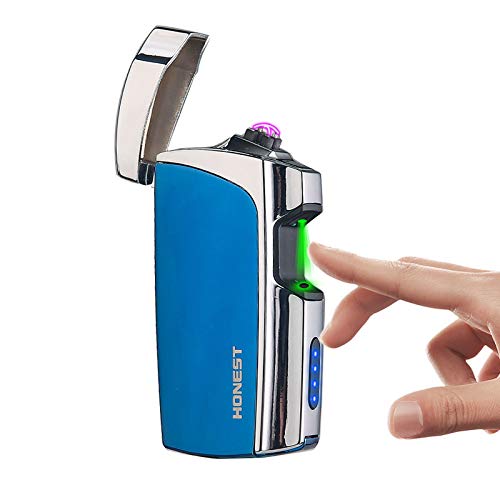 Windproof Arc Lighter X Plasma Lighters Rechargeable USB Lighter Electric Lighter for Cigarette with LED Display Power (Galaxy)