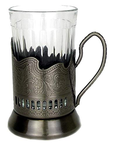 Neman 7 Oz Crystal Granyoniy Tea Glass with Podstakanni