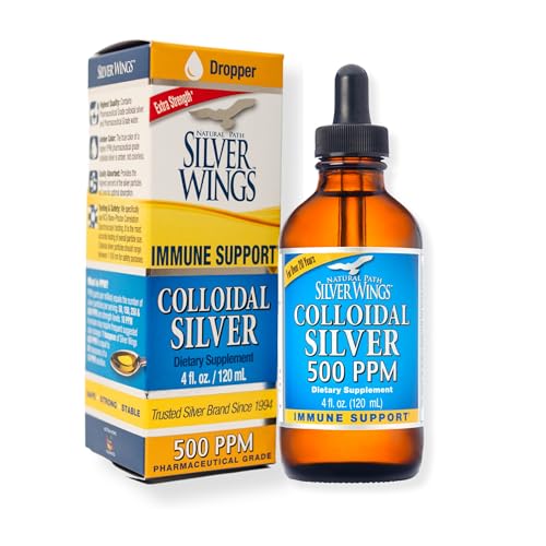 Colloidal Silver 500ppm Immune Support Supplement 4 fl. oz. Dropper