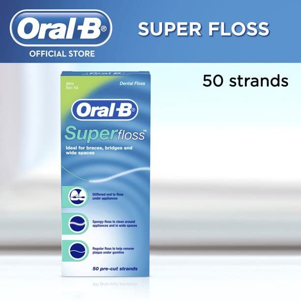 Oral-B Super Floss, Dental Floss, Original (50-count), 
