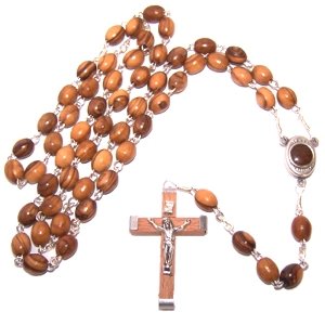 Olive Wood Rosary with Soil From Bethlehem