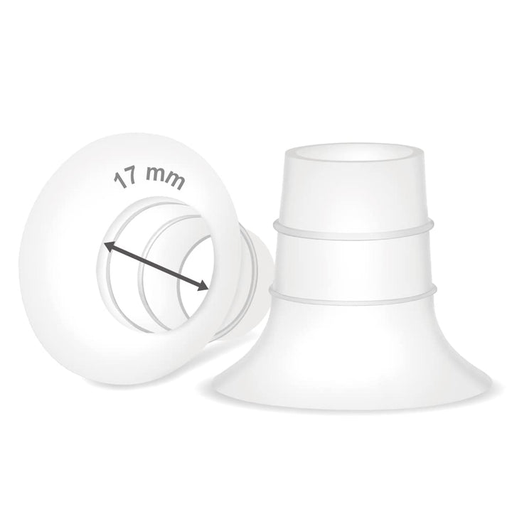 Maymom 17mm Flange Insert Compatible with Elvie Single/Double Electric, Elvie Stride Cup (24mm), Compatible with Medela PersonalFit Flex Shield, Not Original Elvie Replacement Pump Parts