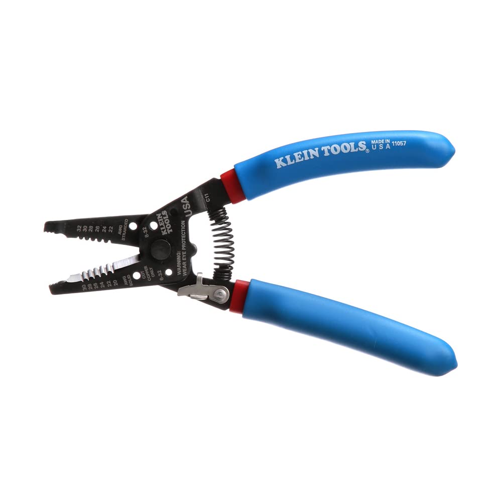 11057 Wire Cutter / Wire Stripper, Made in USA, Heavy Duty Wire Cutter Stripper for 20-30 AWG Solid Wire and 22-32 AWG Stranded Wire