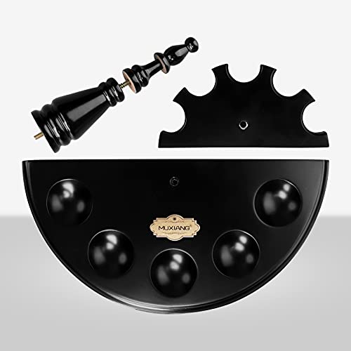 Wooden Tobacco Pipe Stand Holder Rack for 5 Tobacco Pipes, Handmade from Solid Wood Black FA0034