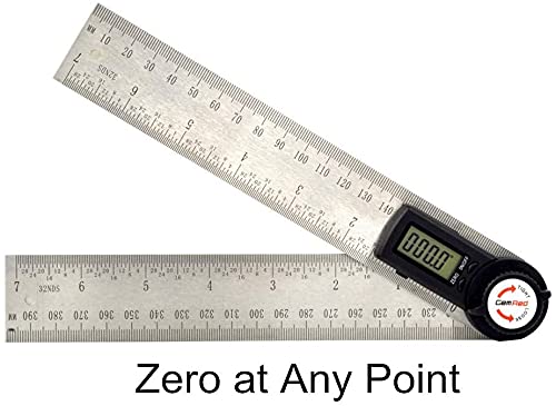 82305 Digital Angle Finder Protractor Stainless steel 7inch 200mm (Black Button)
