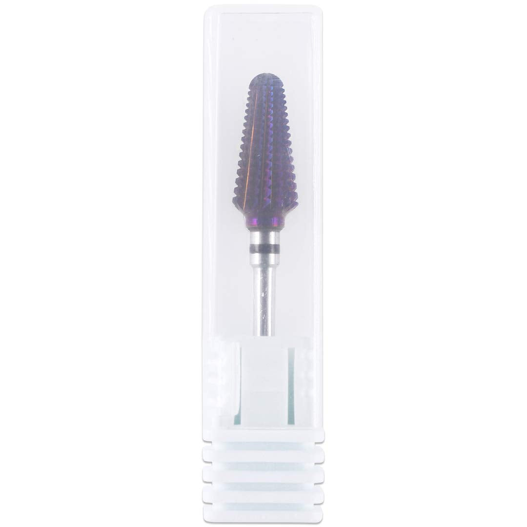 PANA USA 3/32ââ‚¬Â Purple Tornado Nail Carbide Drill Bit - Fast Remove for Acrylic or Hard Gels Remover Professional Manicure Pedicure Rotary Tool- Fine