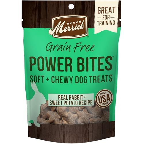 Power Bites Natural Soft And Chewy Real Meat Dog Treats, Grain Free Snack With Real Rabbit Recipe - 6 oz. Bag