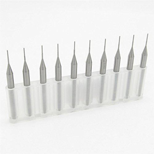 Jiuwu 1/8 Drill Bit Carbide End Mill(0.5mm) End Mill Set Machinist Tools for Engraving Bits CNC PCB Machinery
