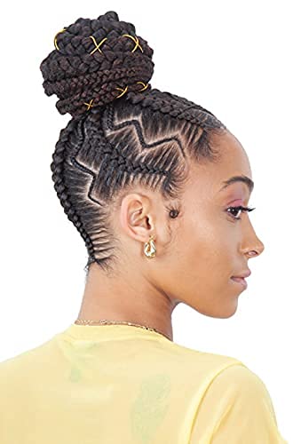 3X BRAID 301 28 (1B Off Black) - FreeTress Synthetic Pre-Stretch Jumbo Braiding (240g)