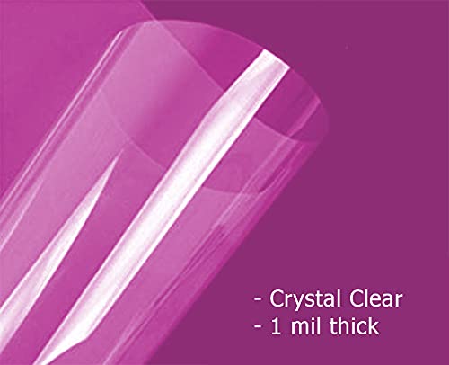Purple Q Crafts Clear Cellophane Wrap Roll 16 Inches Wi