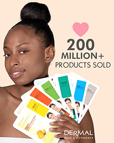 16 Combo Pack A Collagen Essence Korean Face Mask - Hydrating & Soothing Facial Mask with Panthenol - Hypoallergenic Self Care Sheet Mask for All Skin Types - Natural Home Spa Treatment Masks