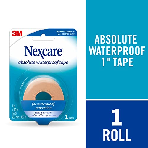 Nexcare Absolute Waterproof Tape, Flexible Foam Medical