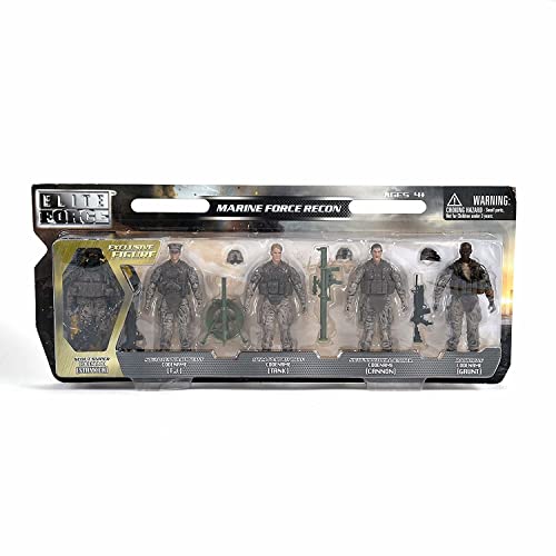 Elite Force Marine Recon Action Figures – 5 Pack Military Toy Soldiers Playset | Realistic Gear and Accessories –