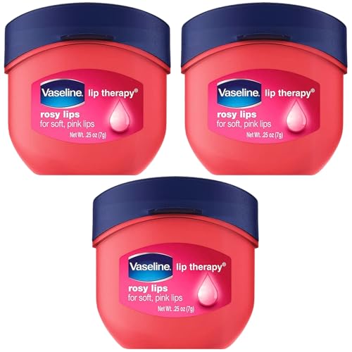 Lip Therapy Rosy Lips 3-Pack – Mini Lip Balms for Soft, Pink Lips, 0.25 Oz Ea