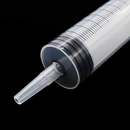 Large Plastic Syringe with Tube 60ml Syringe 20ml Syringe with 13inch Tubing for Scientific Labs, Measuring, Watering, Refilling, Filtration, Feeding Pets, Oil or Glue Applicator, 4pcs