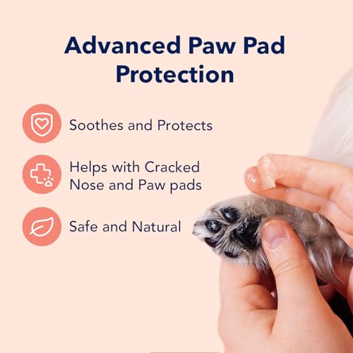 Paw Balm Pad Protector for Dogs – Dog Paw Balm Soother – Heals, Repairs and Moisturizes Dry Noses and Paws – Ideal for Extreme Weather Season Conditions - 2 Oz