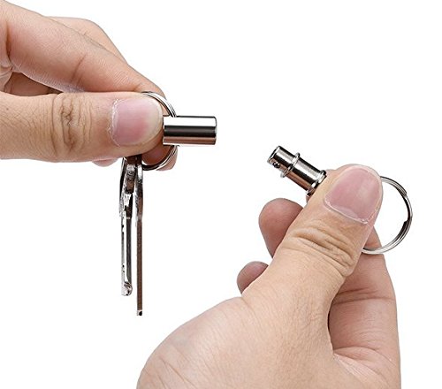 erioctry 2 Pcs Heavy Duty Dual Key Ring Detachable Pull