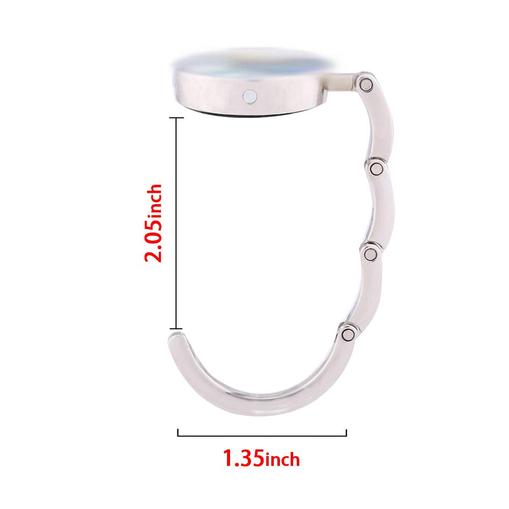 Portable Handbag Hanger Table Bar Purse Instant Swivel Top Hook Happy Tree