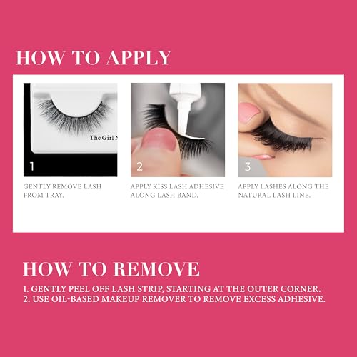 Lash Couture LuXtensions Collection False Eyelashes, Flat Lash Technology, Super Slim Lash Band, Real Lash Extension Fibers, Reusable, Contact Lens Friendly Strip Lashes, Style Classic, 1 Pair