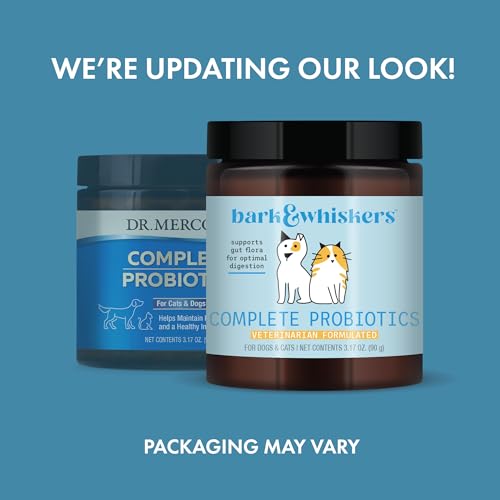 Bark &amp; Whiskers Complete Probiotics, for Dogs and Cats, 3.17 oz (90 g), Supports Immune Function, Digestive Support, Veterinarian Formulated, Non GMO,