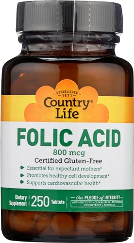 - Folic Acid 800 mcg - 250 Tablets