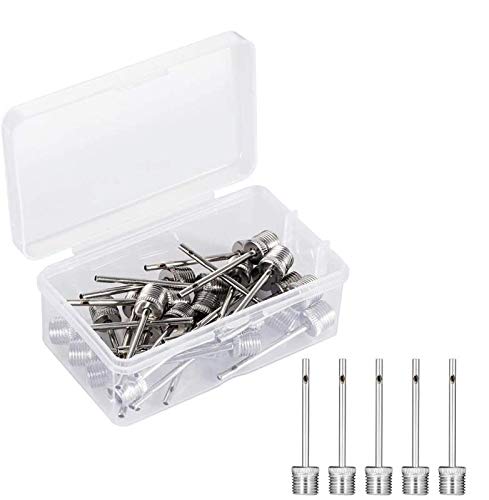 Ball Pump Needle Pack of 30, Air Inflation Needle for Football Basketball Soccer Volleyball Rugby Balls and Other Ball Sports, US Standard Replacement Needles with Storage Box