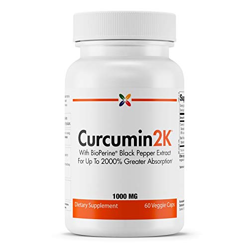 - Curcumin2K Formula with BioPerine Black Pepper Extract for Up to 2000% Greater Absorption - 60 Veggie Caps