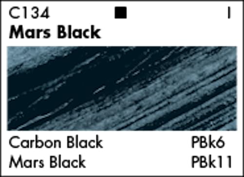 Academy Acrylic Paint, Gloss, 90ml/3 oz Metal Tube, Mars Black Hue