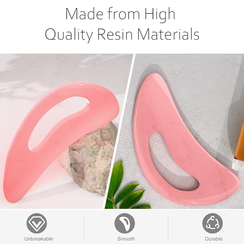 AICNLY Large Gua Sha Massage Tool, Lymphatic Drainage Massager, Muscle Scraping Massage Tools, Body Sculpting Anti Cellulite Tools for Man and Women (Pink)