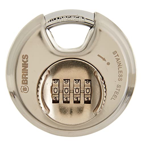 – Heavy Duty Combination Padlock – 80mm Chrome Plated Lock with Hardened Steel Shackle – Resettable Security Lock for Storage Lockers, Toolboxes, Outdoor & Indoor Sheds, and More