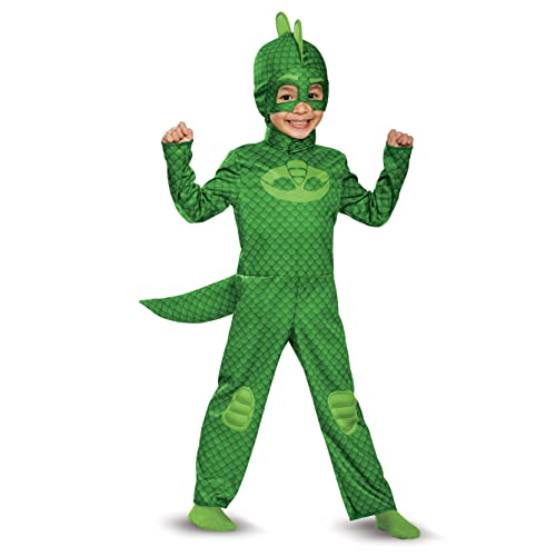 Gekko Classic Toddler PJ Masks Costume, Medium/3T-4T, Green