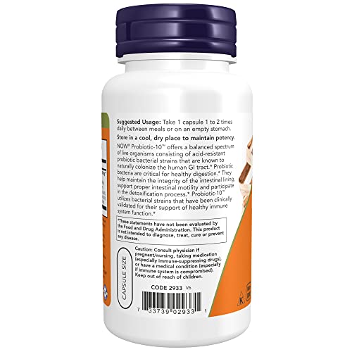 Supplements, Probiotic-10™, 25 Billion, with 10 Probiotic Strains, Dairy, Soy and Gluten Free, Strain Verified, 100 Veg Capsules